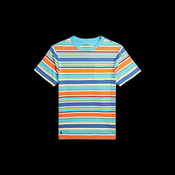Ralph Lauren Striped Crewneck Tee - Youth XLarge - Picture 1 of 6